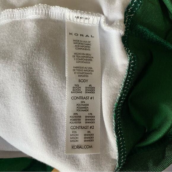 Koral Activewear Zoe Brisa Crew Neck Casual Active Workout Colorblock LS Top - Picture 5 of 8